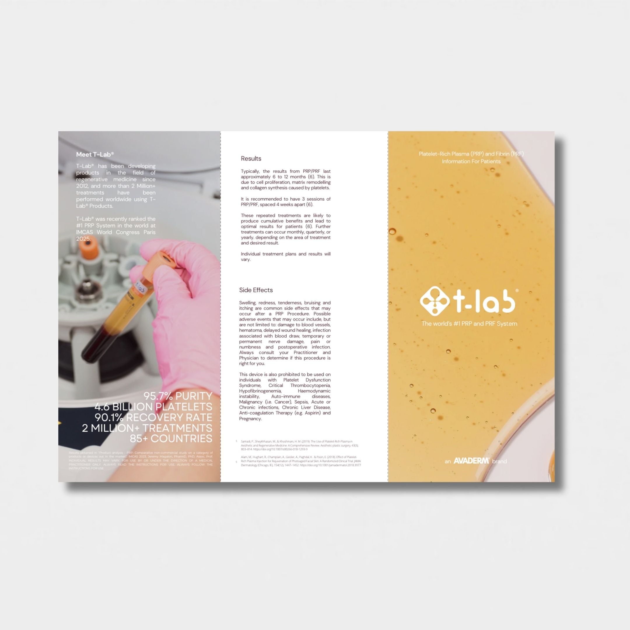 T-Lab® PRP and PRF Information for Patients Brochures (Set of 20)