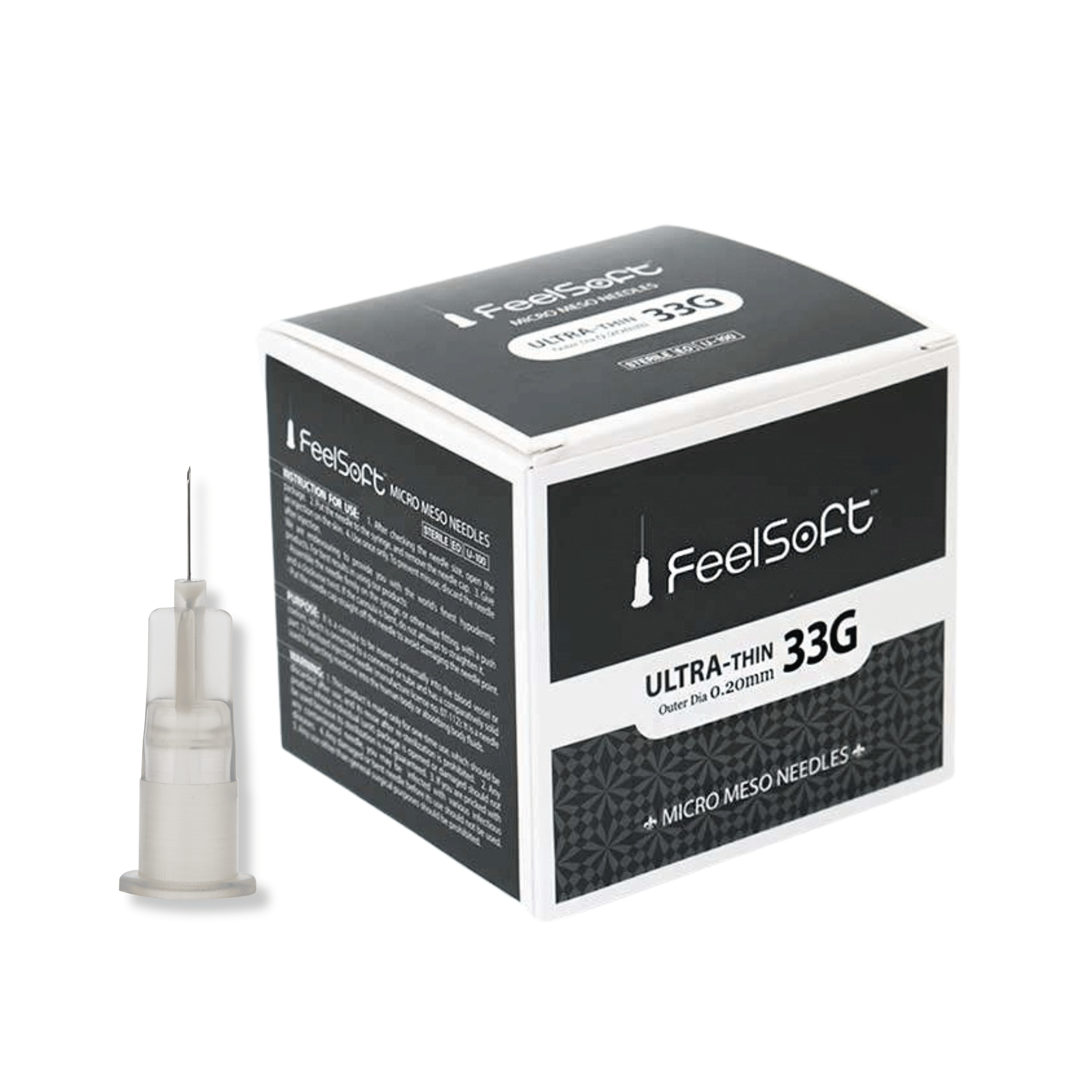 FeelSoft® Ultra-Fine Meso Needles (Box of 100) - 33G x 4mm
