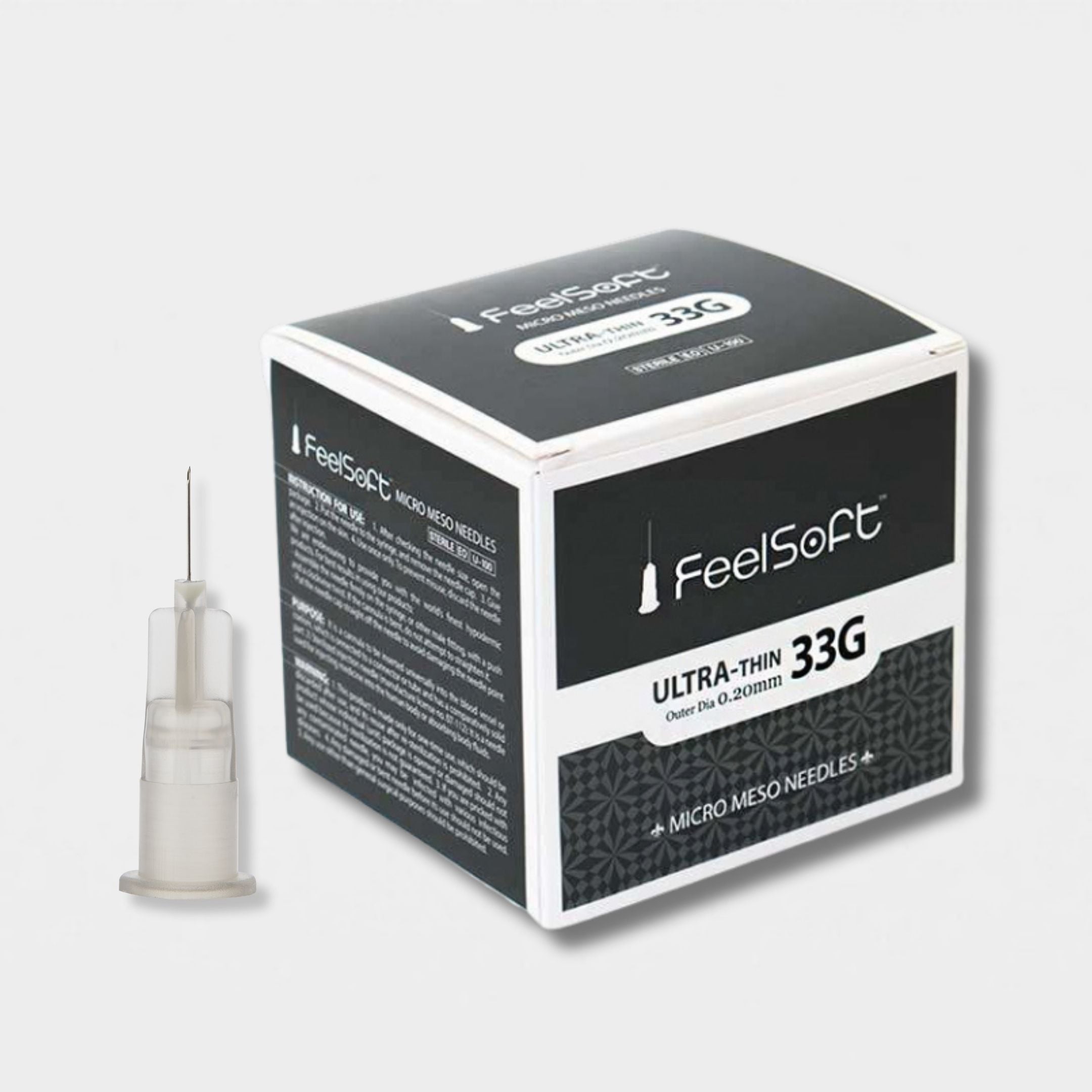 FeelSoft® Ultra-Fine Meso Needles (Box of 100) - 33G x 4mm