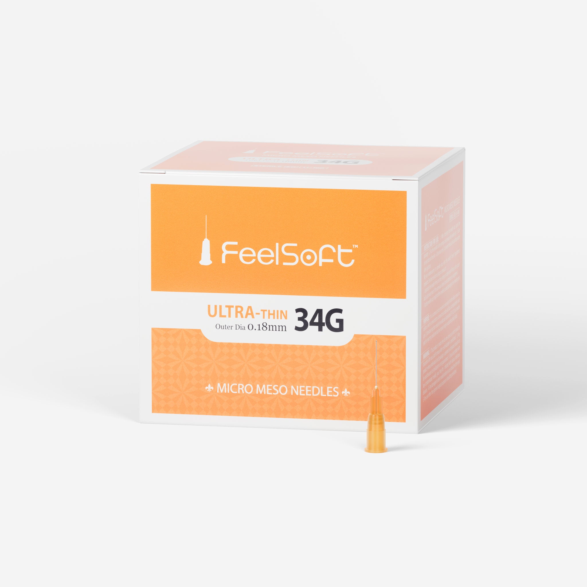 FeelSoft® Ultra-Fine Meso Needles (Box of 100) - 34G x 13mm